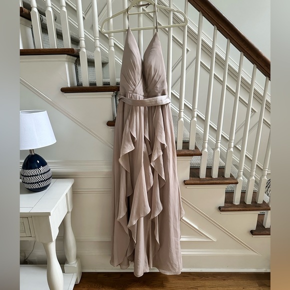 Vera Wang chiffon maxi dress, size 2 - Picture 4 of 11